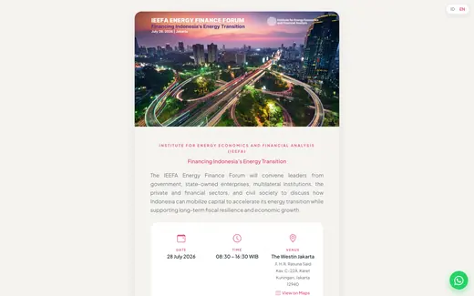 Tampilan website IEEFA Forum