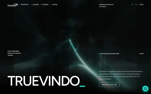 Tampilan website Truevindo
